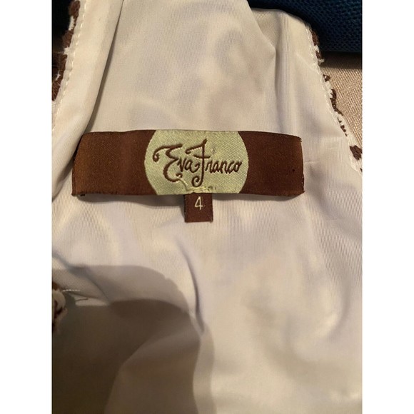 Eva Franco Anthropologie Sleeveless Keyhole Neck Floral Embroidered Dress Size 4 - Picture 4 of 4